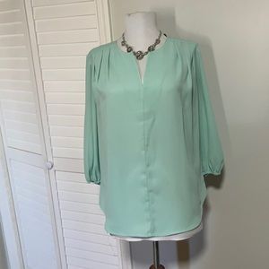 Pleione Turquoise Flowy High Low Top -